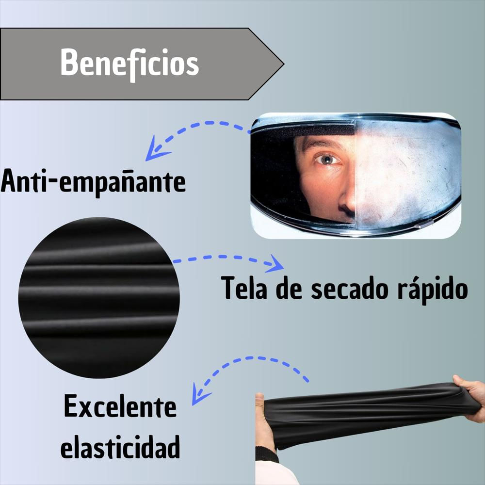 Balaclava Pasamontañas Con Malla Multifuncional Negro img #3