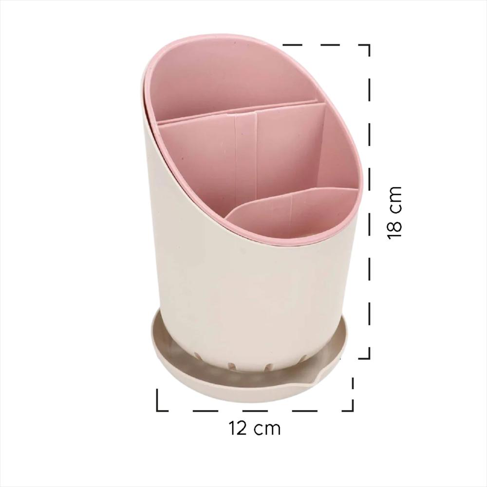 Escurridor De Plástico Para Cubiertos Con Base img #2
