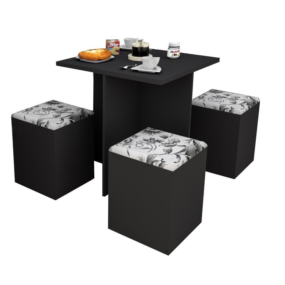 Comedor Cuatro Puestos Color Negro FINLANDEK CON120190DM img #4