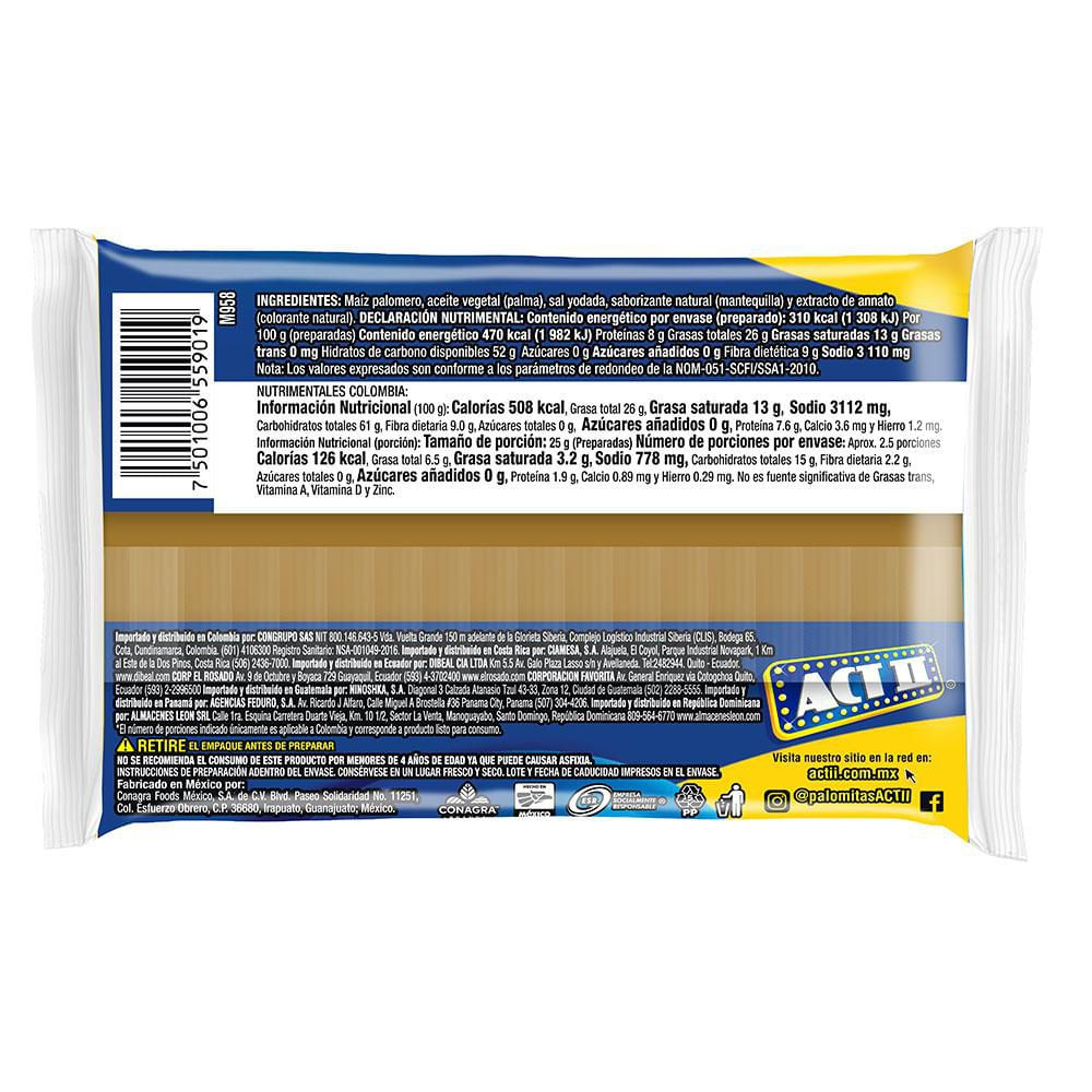 Palomita Mantequilla ACT II 80  gr img #2