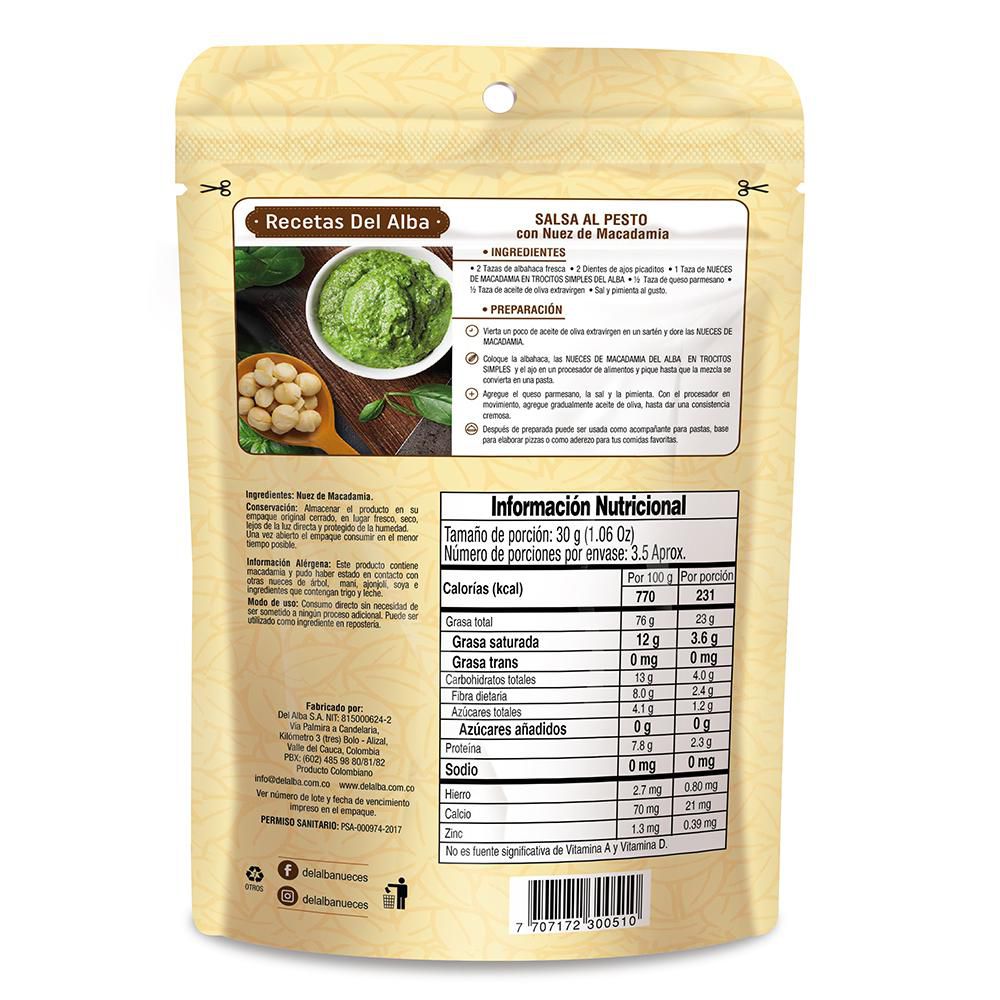Macadamia DEL ALBA trocitos simples (100  gr) img #2