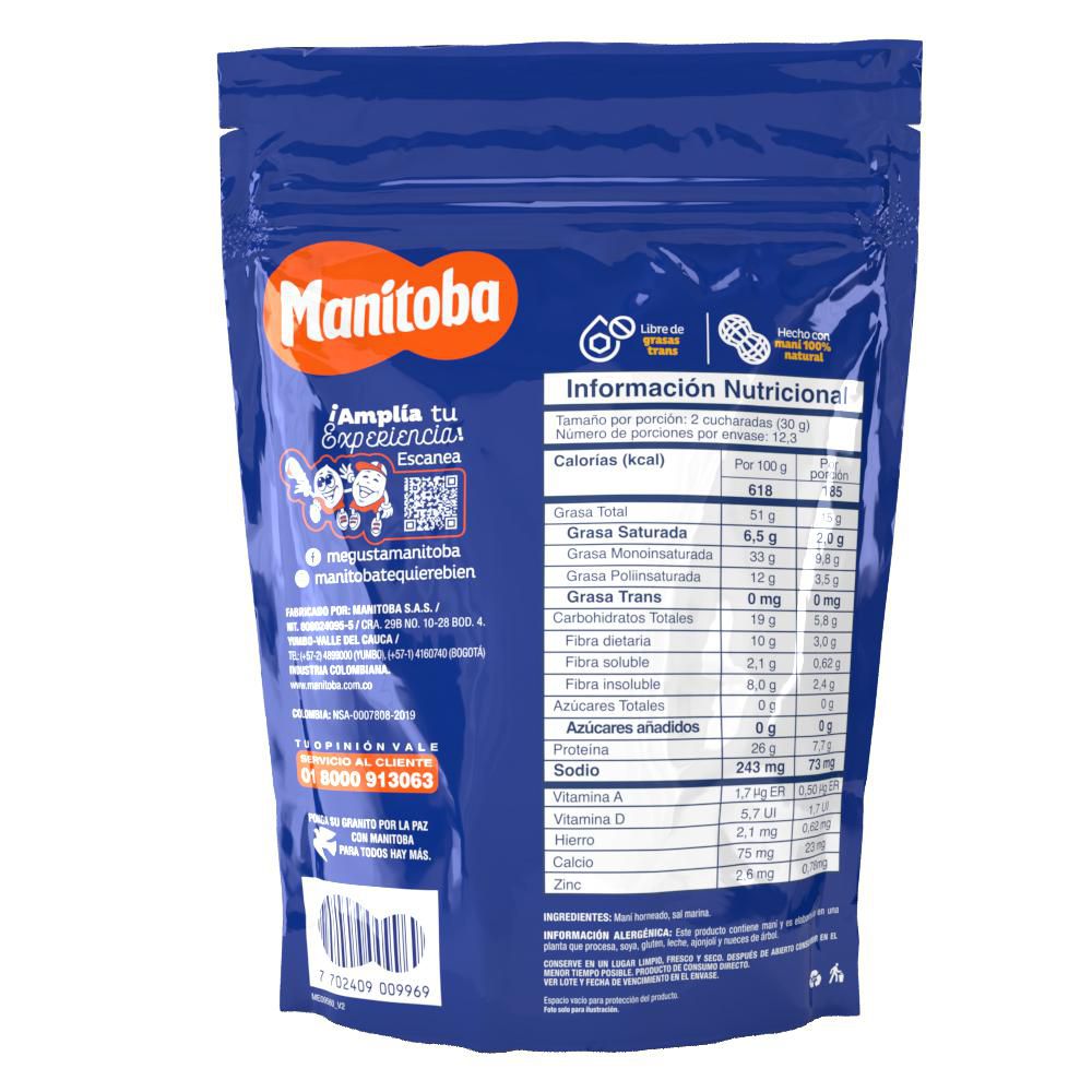Maní MANITOBA horneado sal marina (370  gr) img #2
