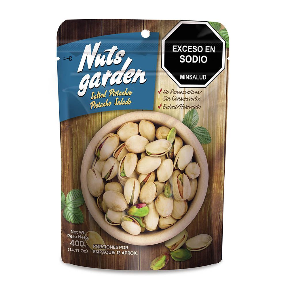 Pistachos NUTS GARDEN salados (400  gr) img #1