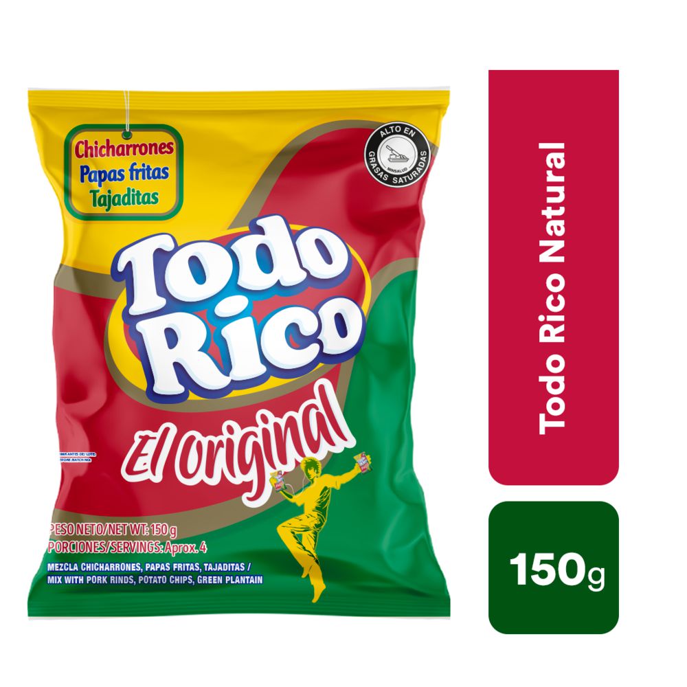 Pasabocas TODO RICO naturales (150  gr) img #1