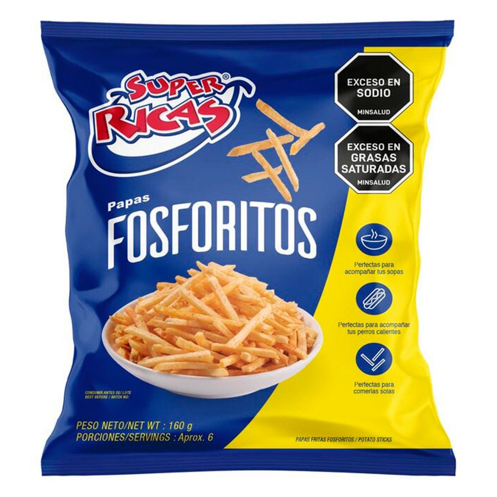 Papas SUPER RICAS fritas fosforitos (160  gr) img #1