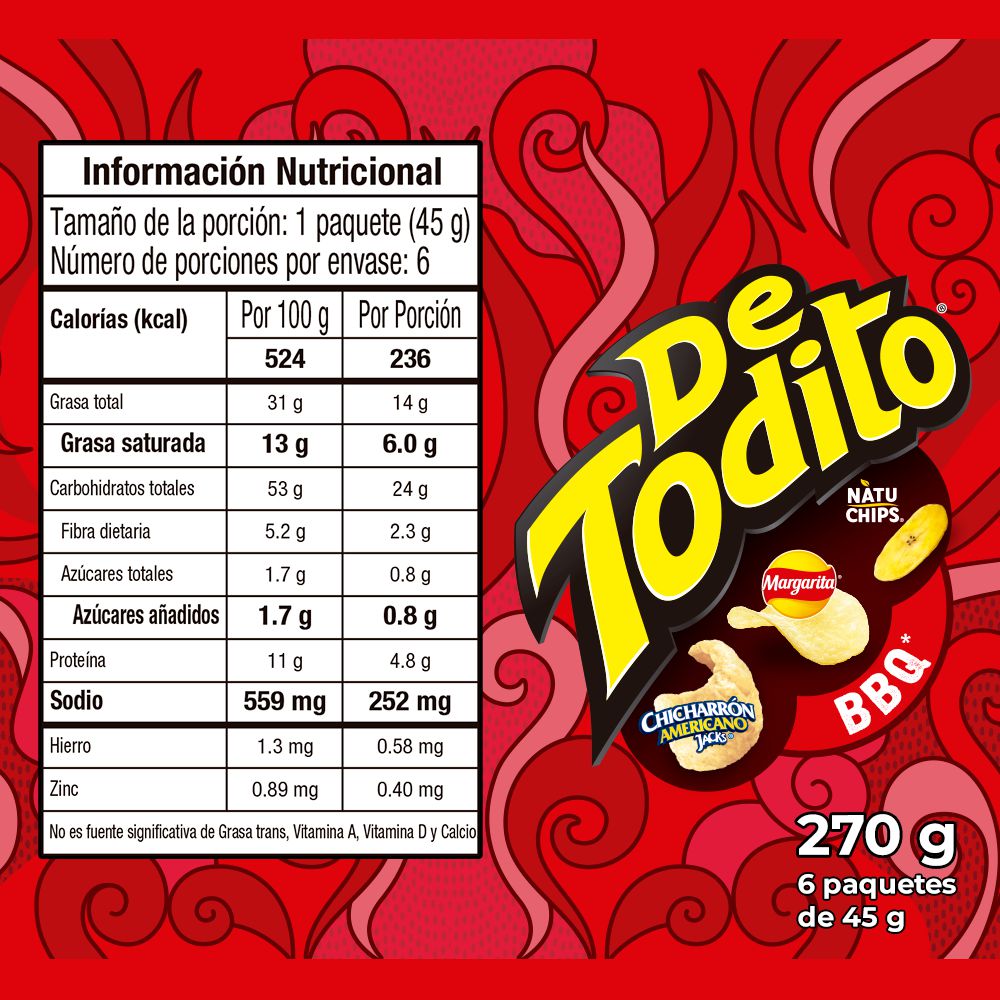 Pasabocas DETODITO BBQ surtido (270  gr) img #3