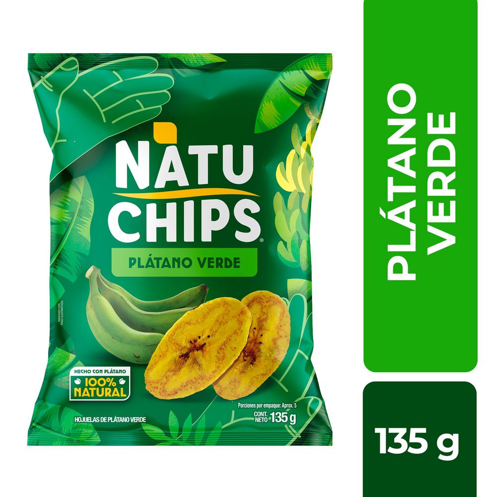 Platanitos NATUCHIPS verdes (135  gr) img #1