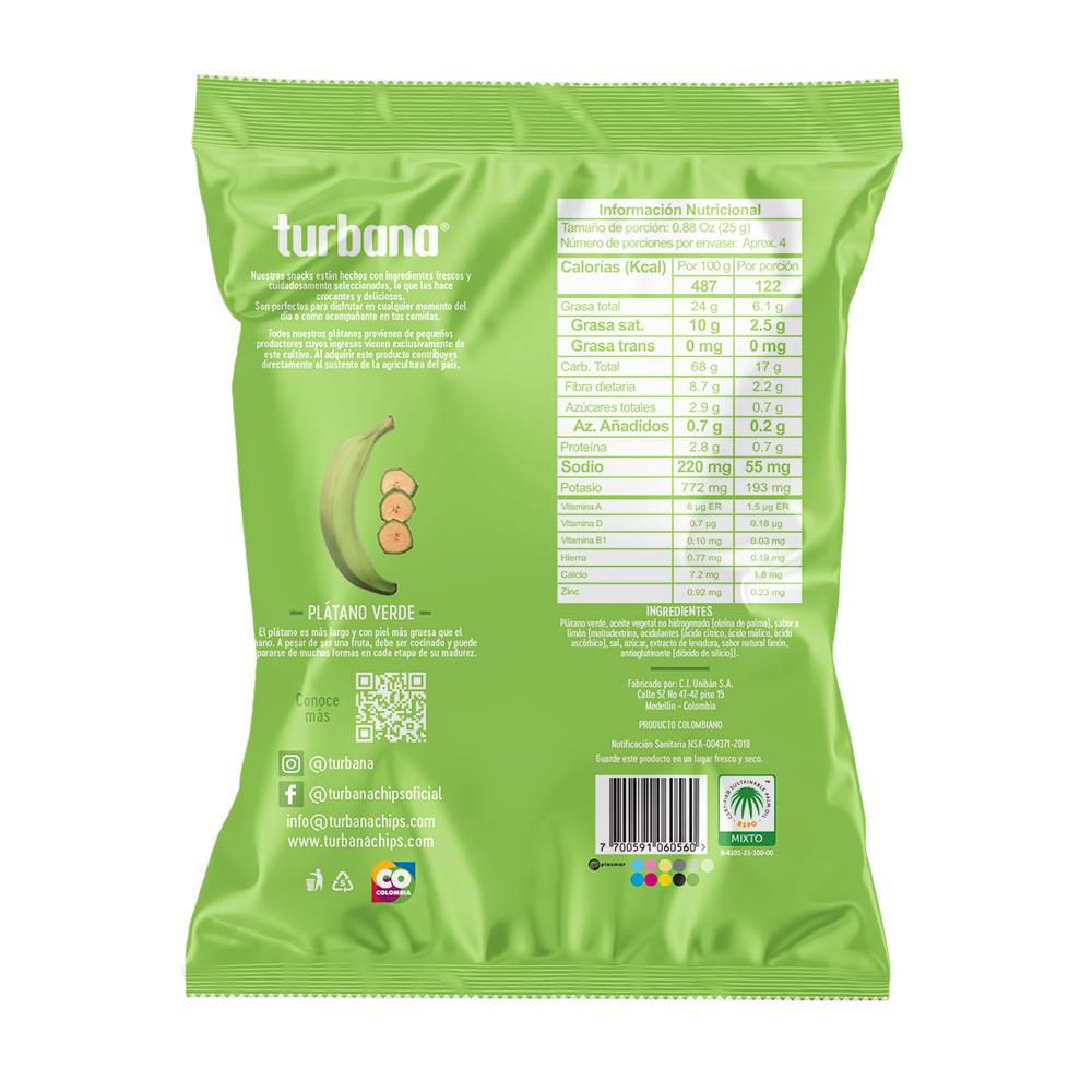 Platanitos TURBANA CHIPS de limón (95  gr) img #2