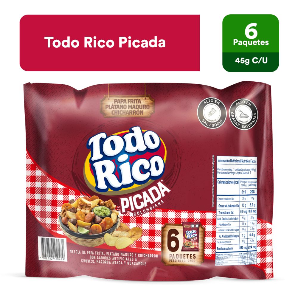 Pasabocas TODO RICO picada (270  gr) img #1