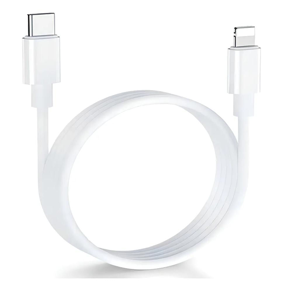 Cable Usb Tipo C A Lightning Para Iphone 1 Metro Blanco img #2