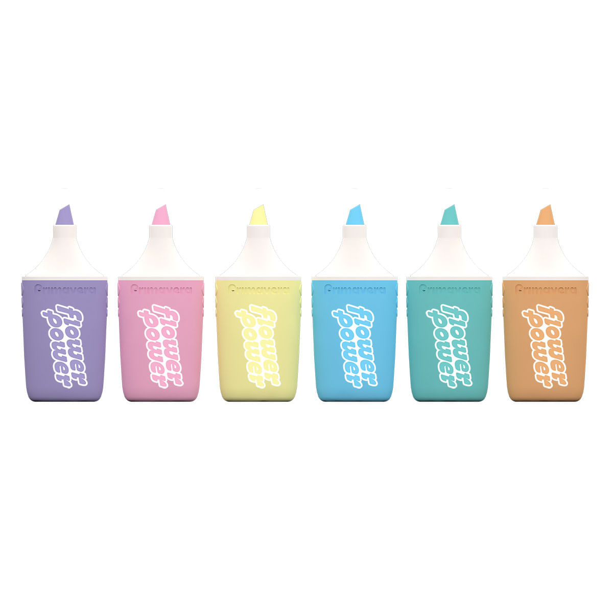 Mini Resaltadores Pastel Flower Power x 6 img #4