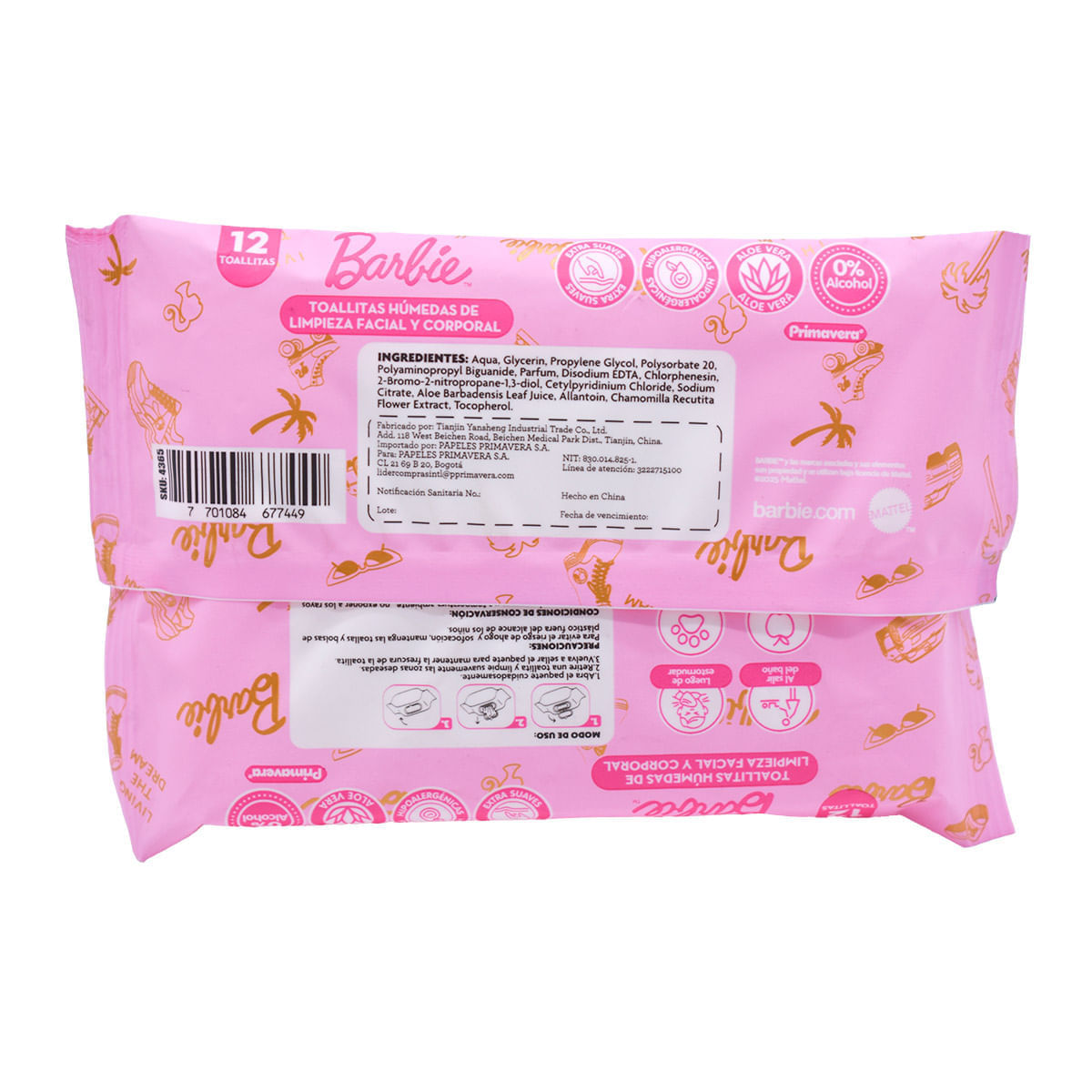 Toallitas Humedas  Barbie X12 img #2