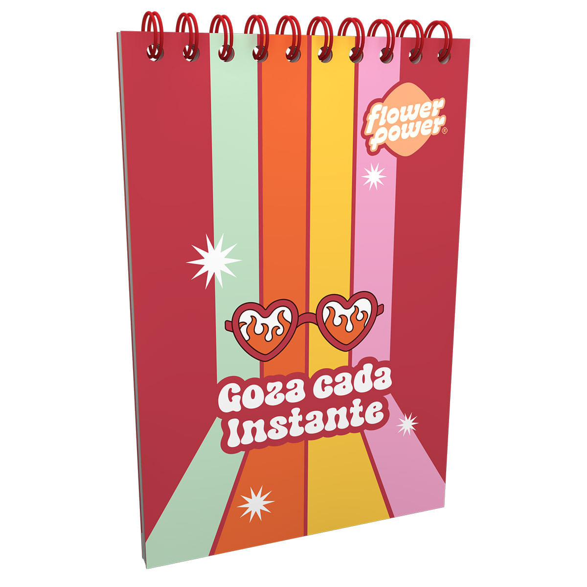 Cuaderno Vertical  Flower Power Goza Cada Instante img #1