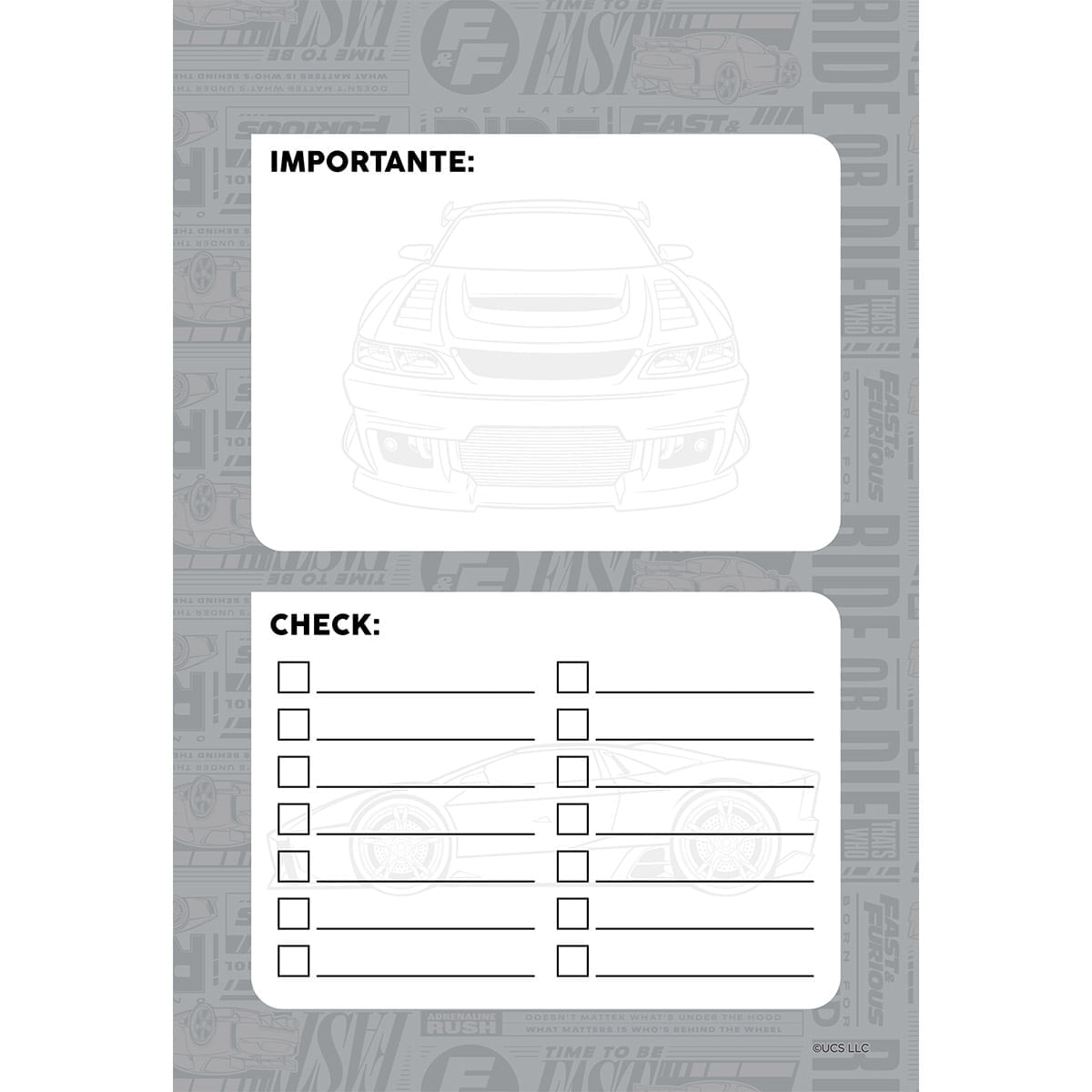 Cuaderno Vertical  Fast & Furious Be Fast img #3