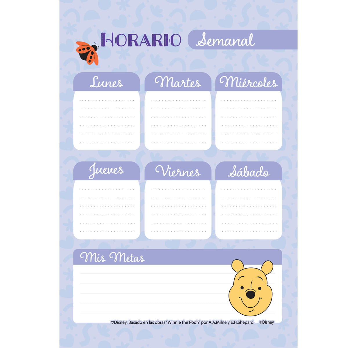 Cuaderno Vertical  Winnie Pooh Floral img #5