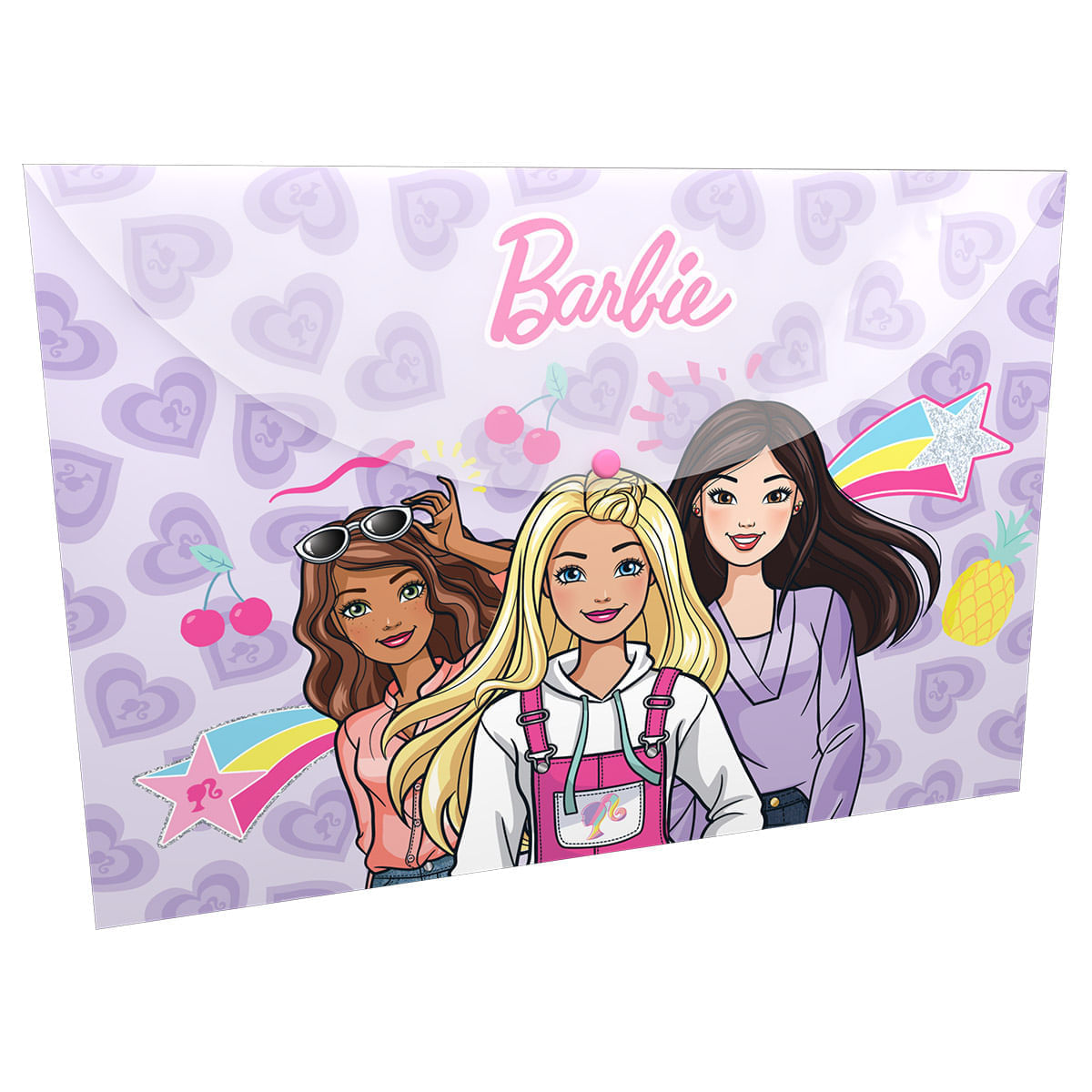 Sobre Plástico  Barbie Friends Impreso Boton img #1