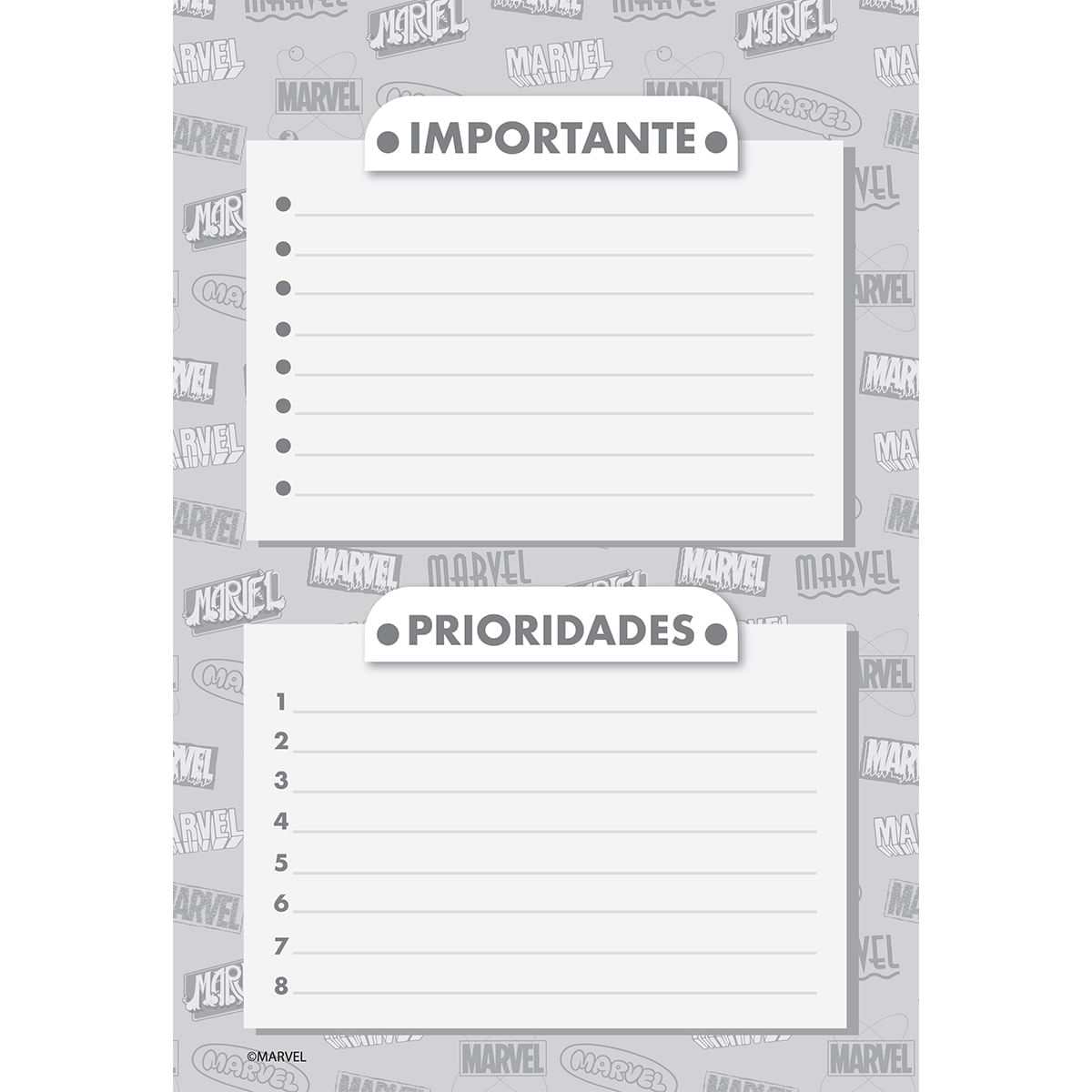 Cuaderno Vertical  Marvel Logos Tradicional img #3