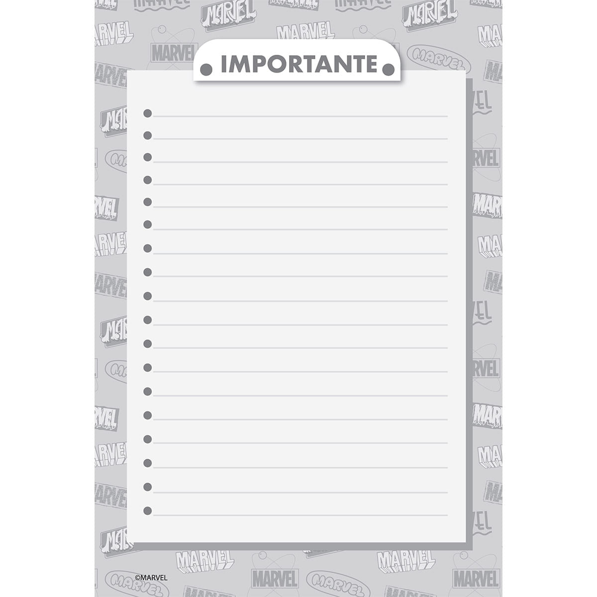 Cuaderno Vertical  Marvel Logos Grafito y Crema img #4
