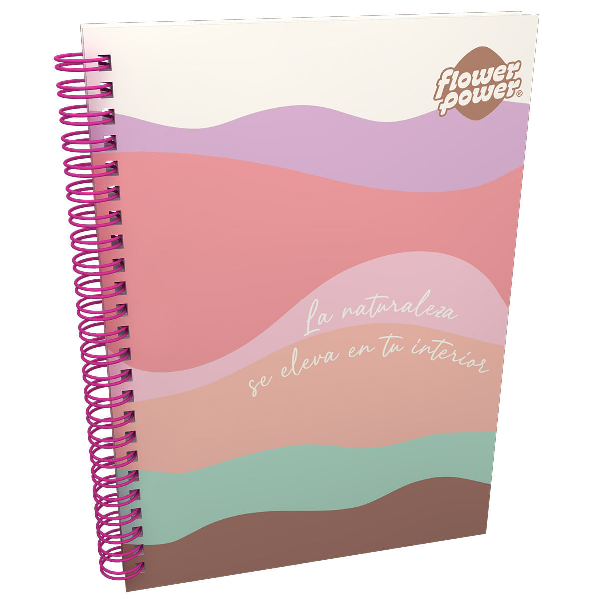 Cuaderno Argollado Pasta Dura  Flower Power Grande La Naturaleza img #1