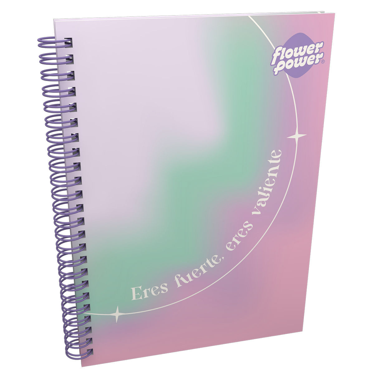 Cuaderno Argollado Pasta Dura  Flower Power Grande Eres Fuerte, Eres Valiente img #1