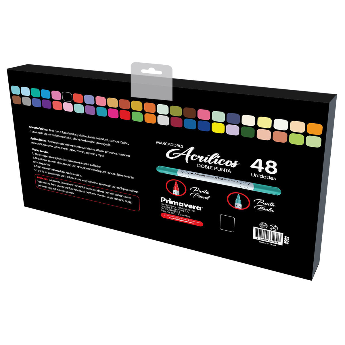 Marcador Acrílico Doble Punta X 48 img #2