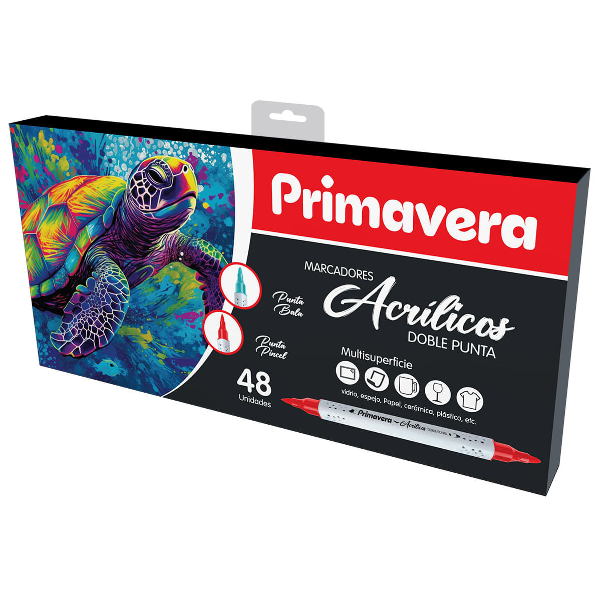 Marcador Acrílico Doble Punta X 48 img #1