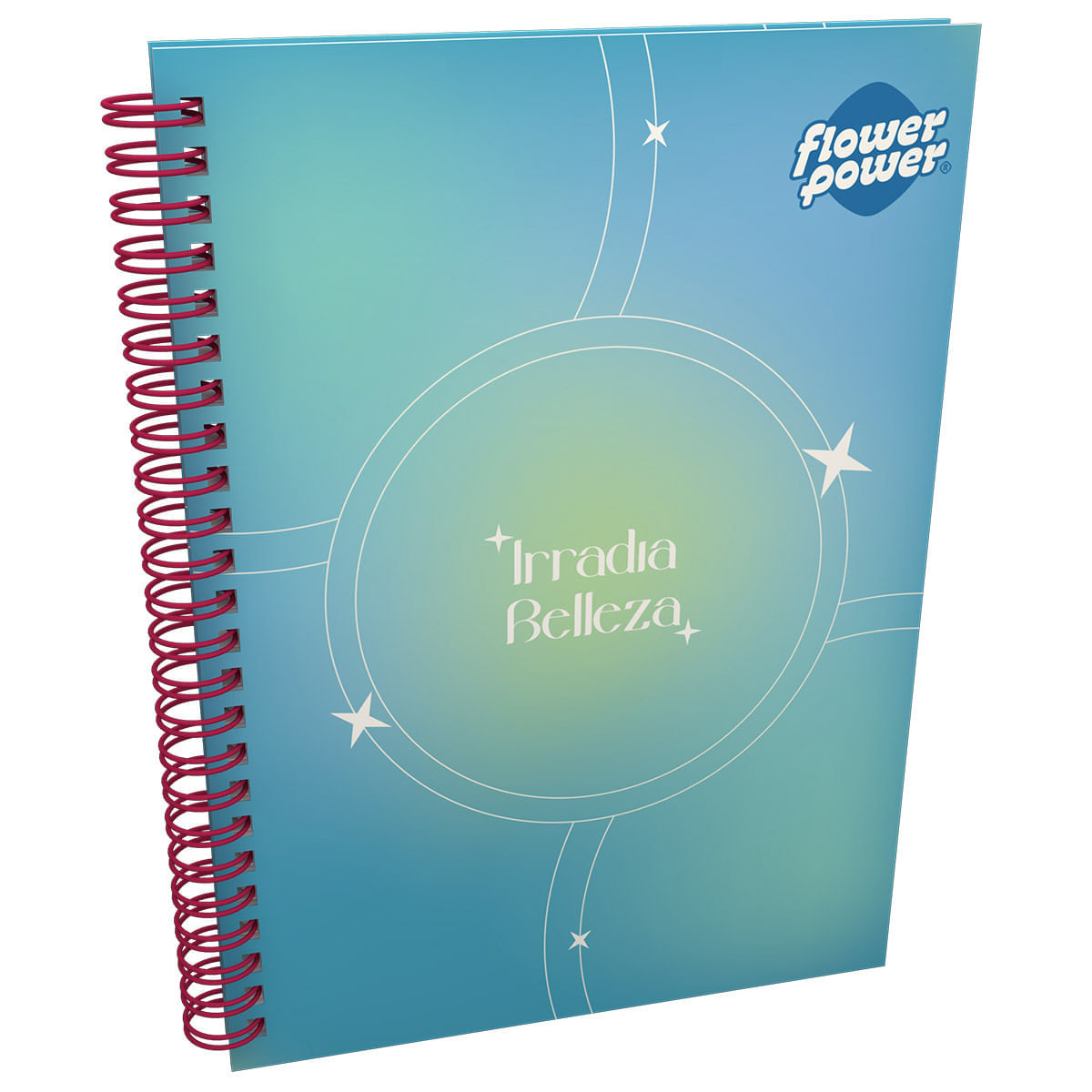 Cuaderno Argollado Pasta Dura  Flower Power Grande Irradia Belleza img #1