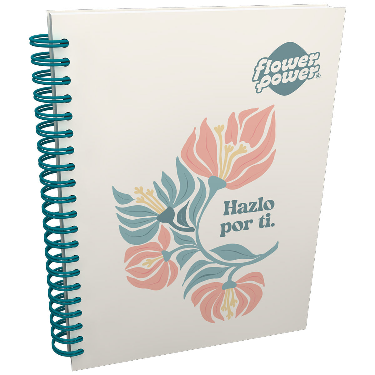 Cuaderno Argollado Multimaterias  Flower Power Hazlo Por Ti img #1