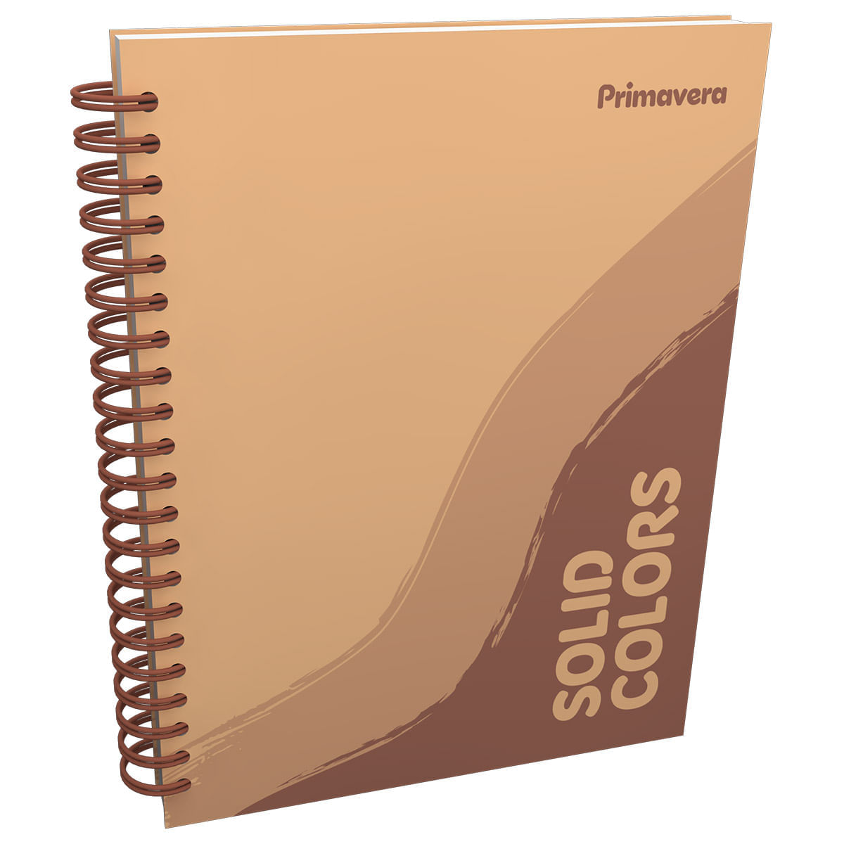 Cuaderno Argollado Grande Multimaterias Solid Colors Mujer Caramelo img #1