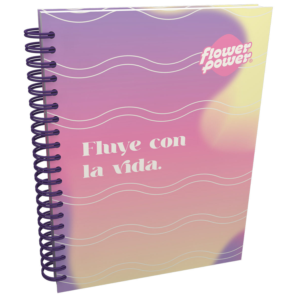 Cuaderno Argollado Multimaterias  Flower Power Fluye Con La Vida img #1