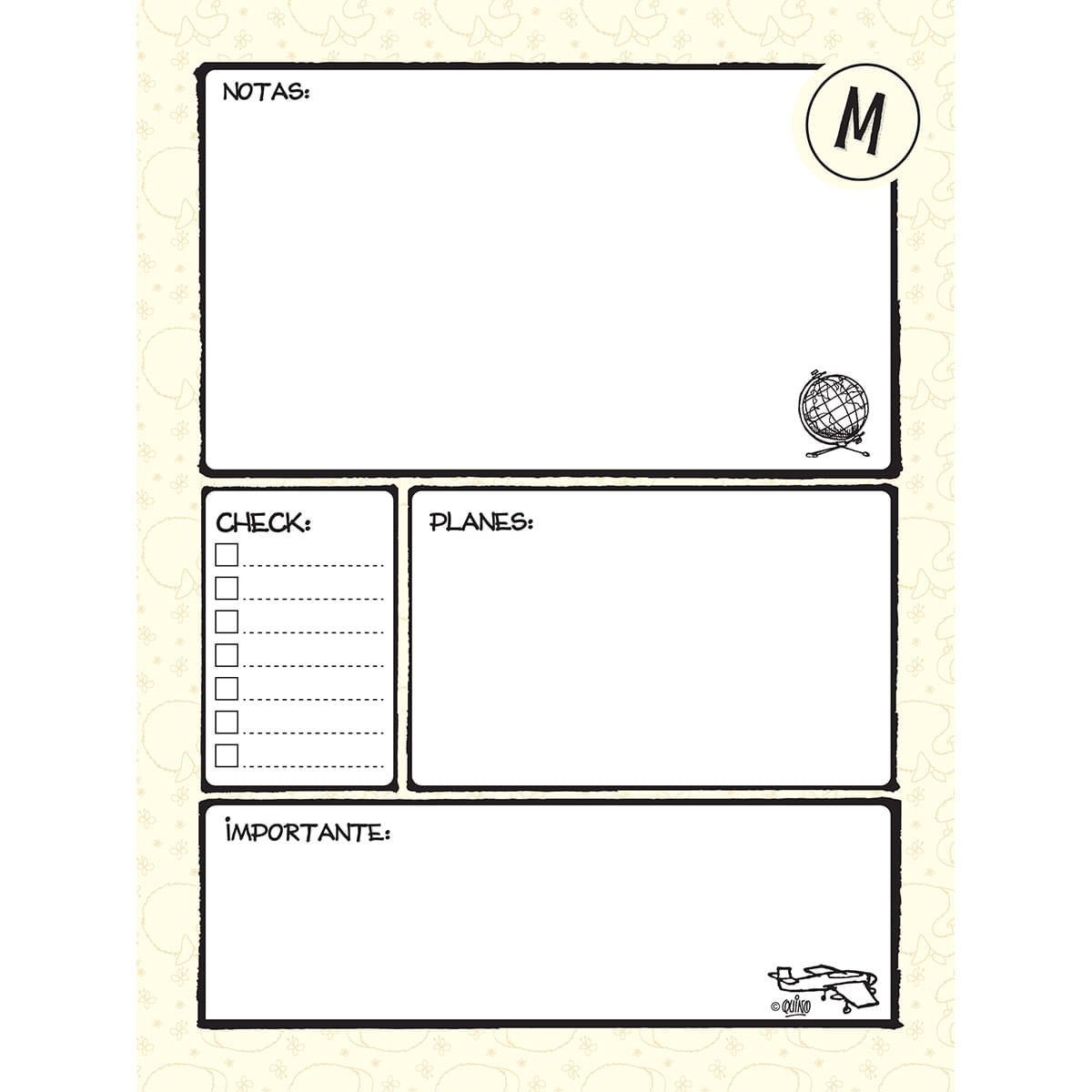 Cuaderno Argollado Pasta Dura  Mafalda Kraft Grande Volar img #7