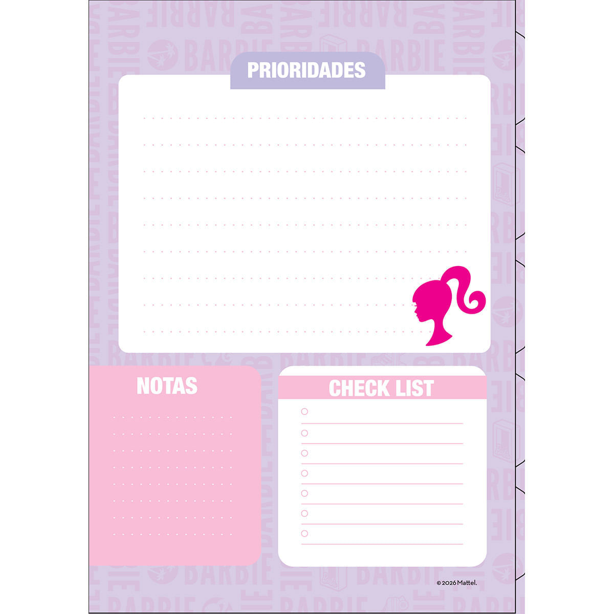 Cuaderno Argollado  Barbie Multimaterias Mujer Time To Shine img #7