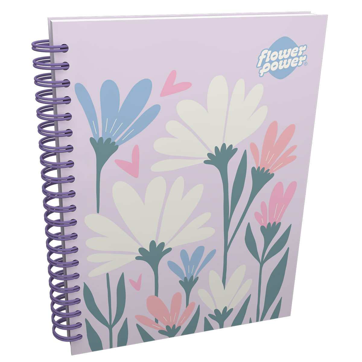 Cuaderno Argollado Grande Multimaterias Flower Power Margaritas img #1