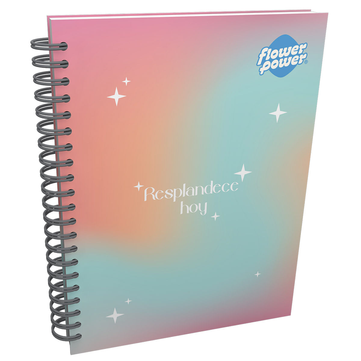 Cuaderno Argollado Grande Multimaterias Flower Power Resplandece Hoy img #1