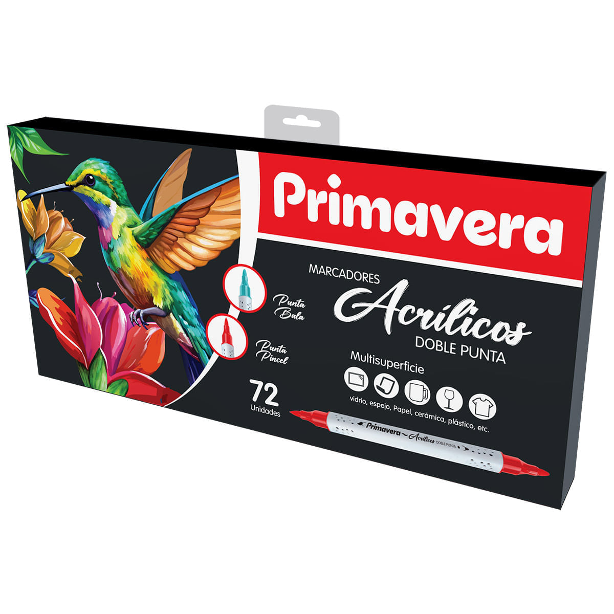 Marcador Acrílico Doble Punta X 72 img #1