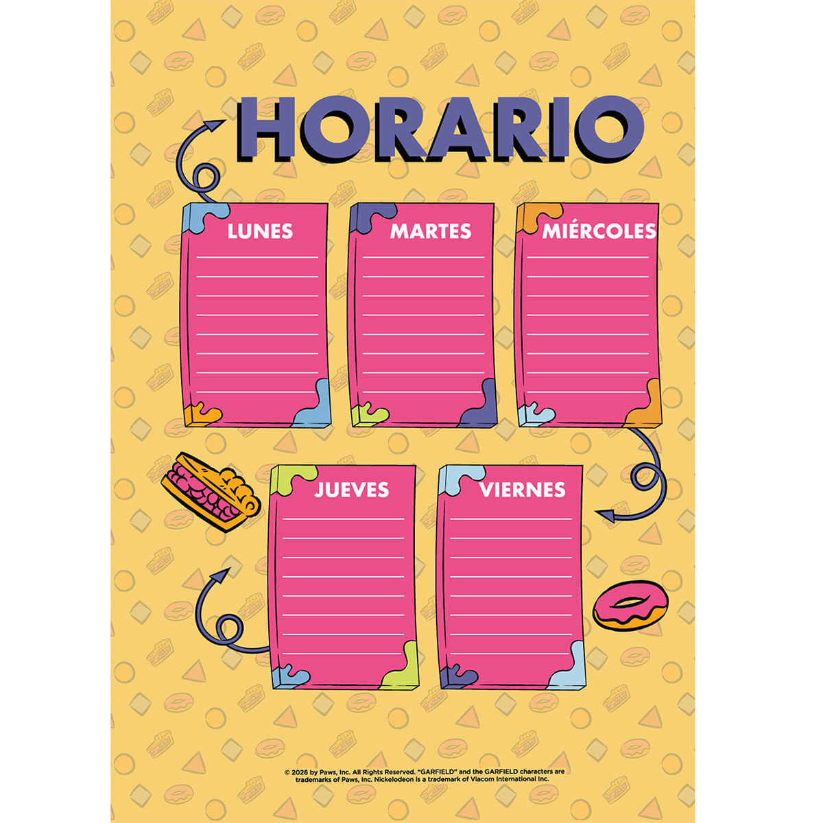 Cuaderno Argollado  Garfield Multimaterias Mujer Cool Cat img #5
