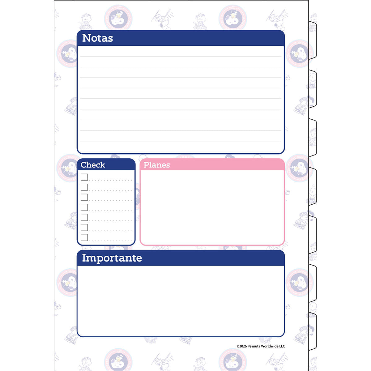 Cuaderno Cosido Multimaterias Pasta Dura Snoopy Reacing Team img #6
