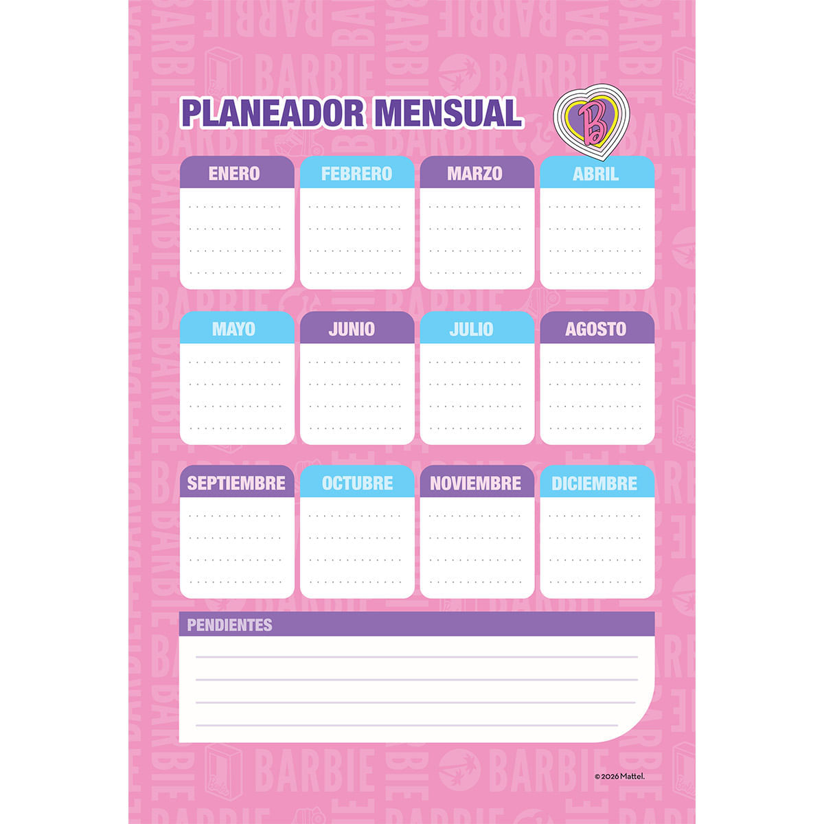 Cuaderno Argollado  Barbie Multimaterias Mujer Time To Shine img #2