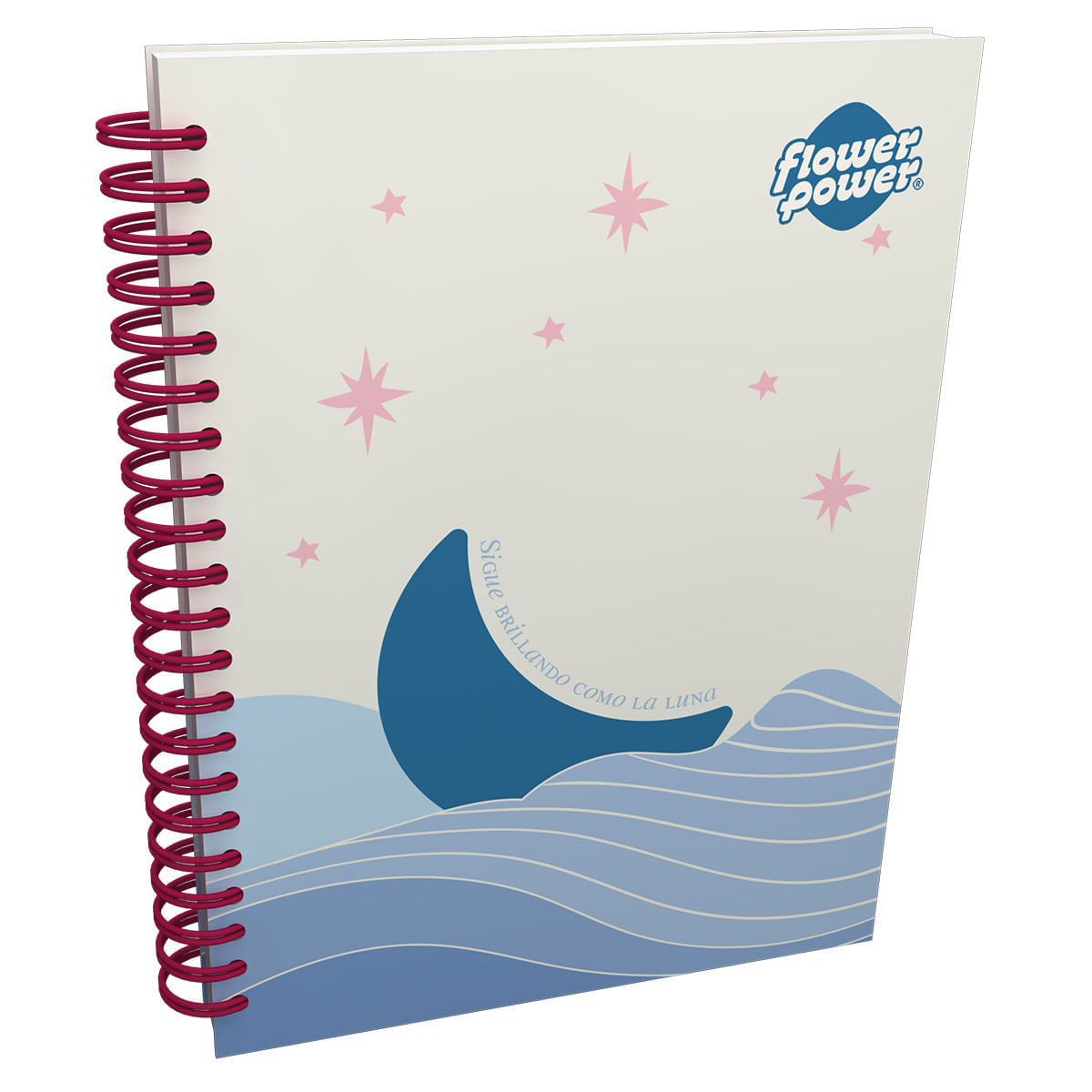 Cuaderno Argollado Grande Multimaterias Flower Power Luna img #1