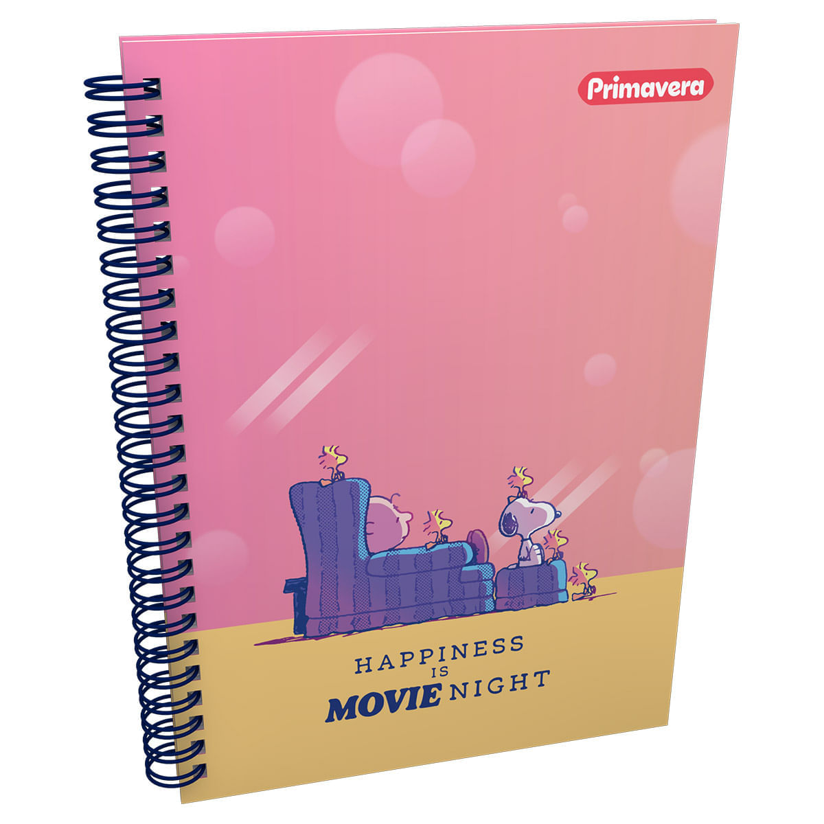 Cuaderno Argollado Pasta Dura  Snoopy Grande Happiness Is Movie Night img #1