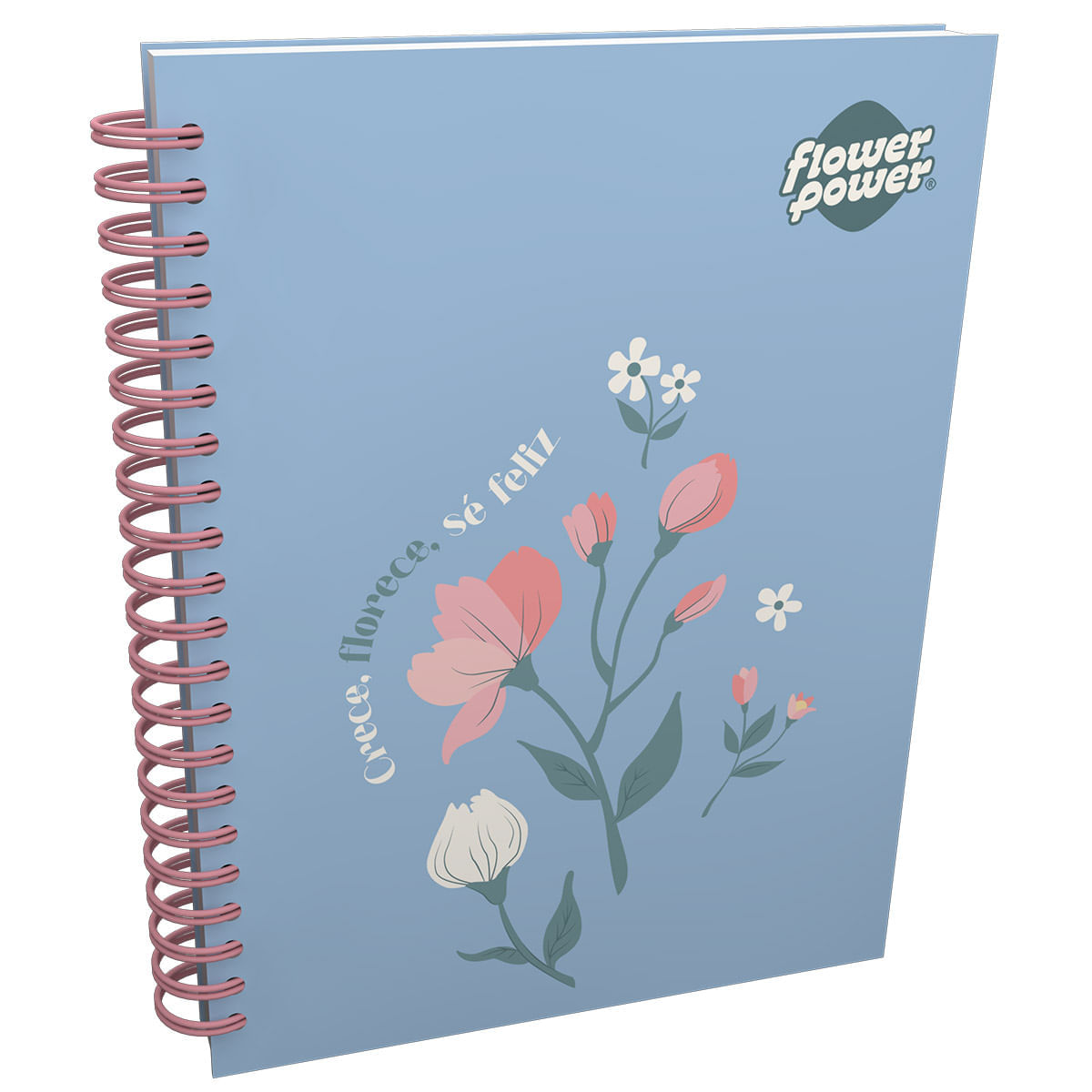 Cuaderno Argollado Grande Multimaterias Flower Power Florecer img #1