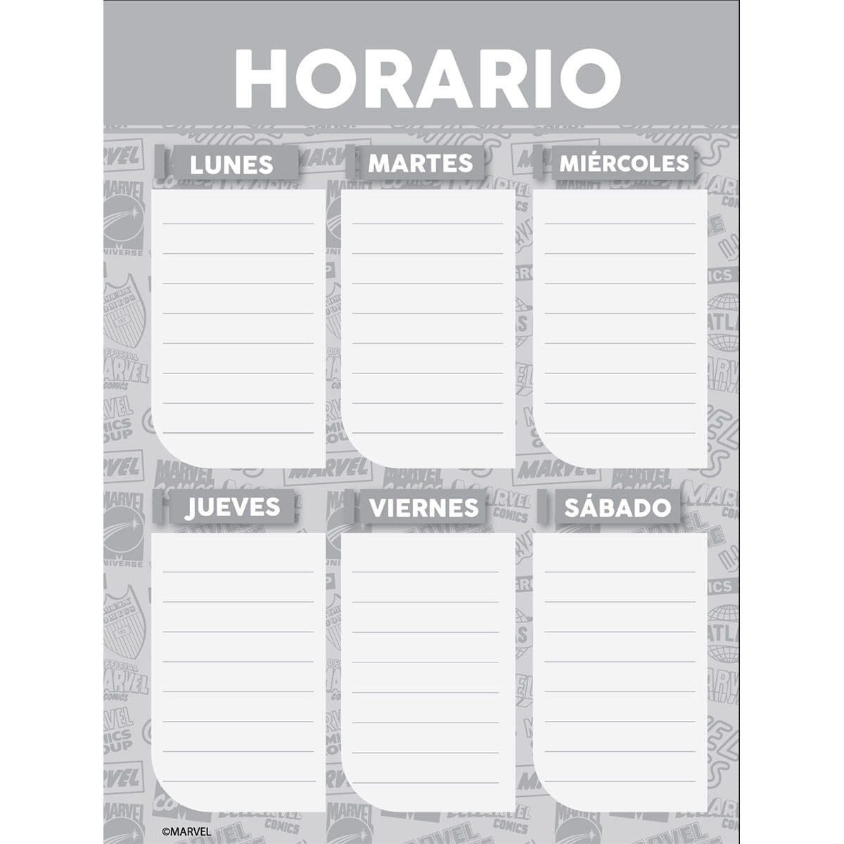 Cuaderno Argollado Pasta Dura  Marvel Logos Grande Space img #5