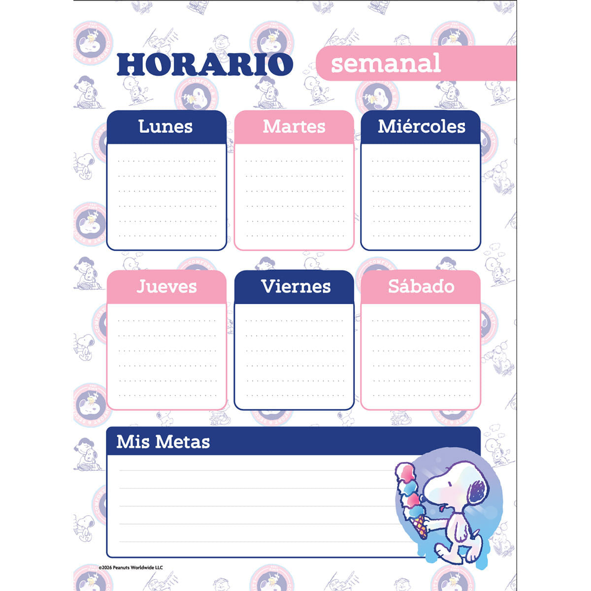 Cuaderno Argollado Pasta Dura  Snoopy Kraft Grande Racing Team img #6