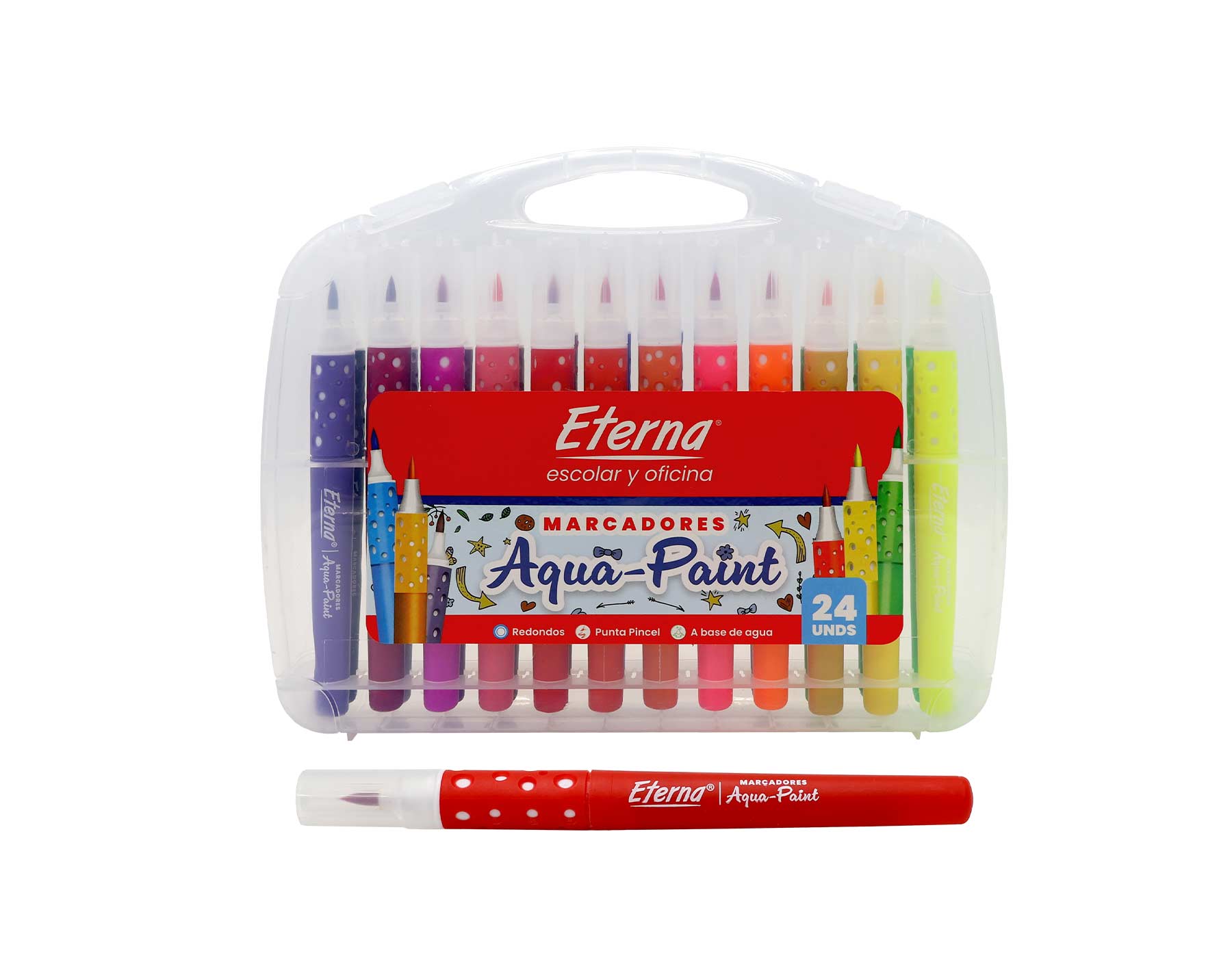 Copia de Marcadores Aquarela Aqua Paint Punta Pincel x24 PCS Eterna img #2
