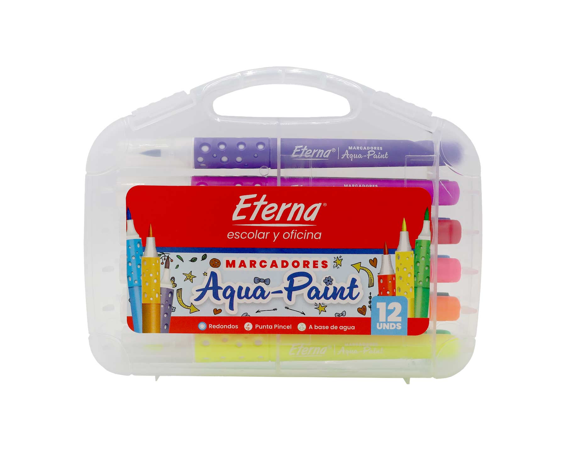 Marcadores Aquarela Aqua Paint Punta Pincel X12 PCS Eterna img #1