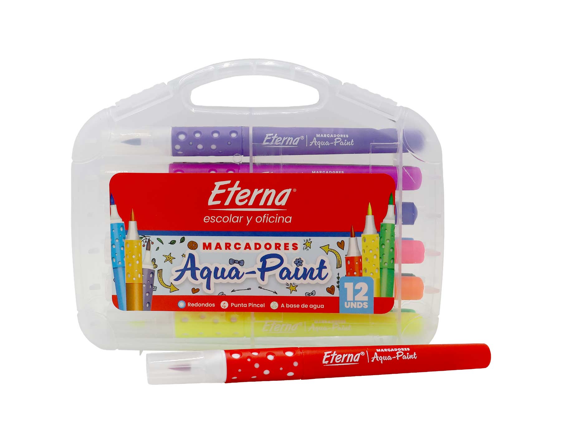 Marcadores Aquarela Aqua Paint Punta Pincel X12 PCS Eterna img #2