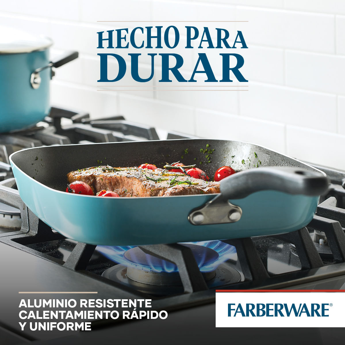 Plancha 27cm, antiad. DiamondMax® Cookstar Azul Aqua. Farberware img #4