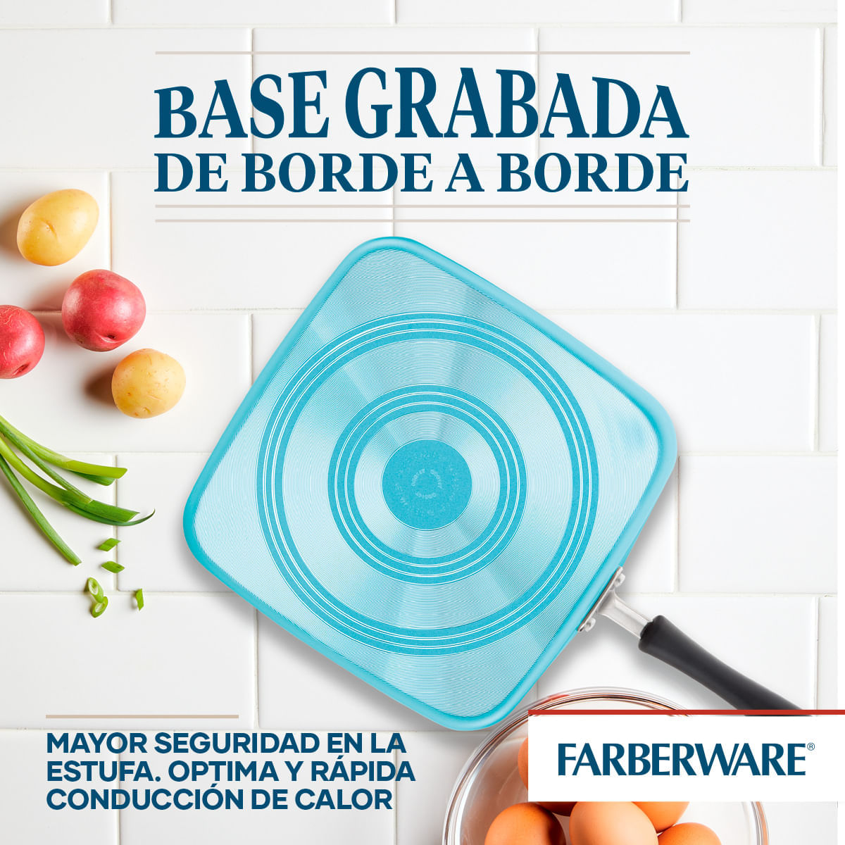 Plancha 27cm, antiad. DiamondMax® Cookstar Azul Aqua. Farberware img #6