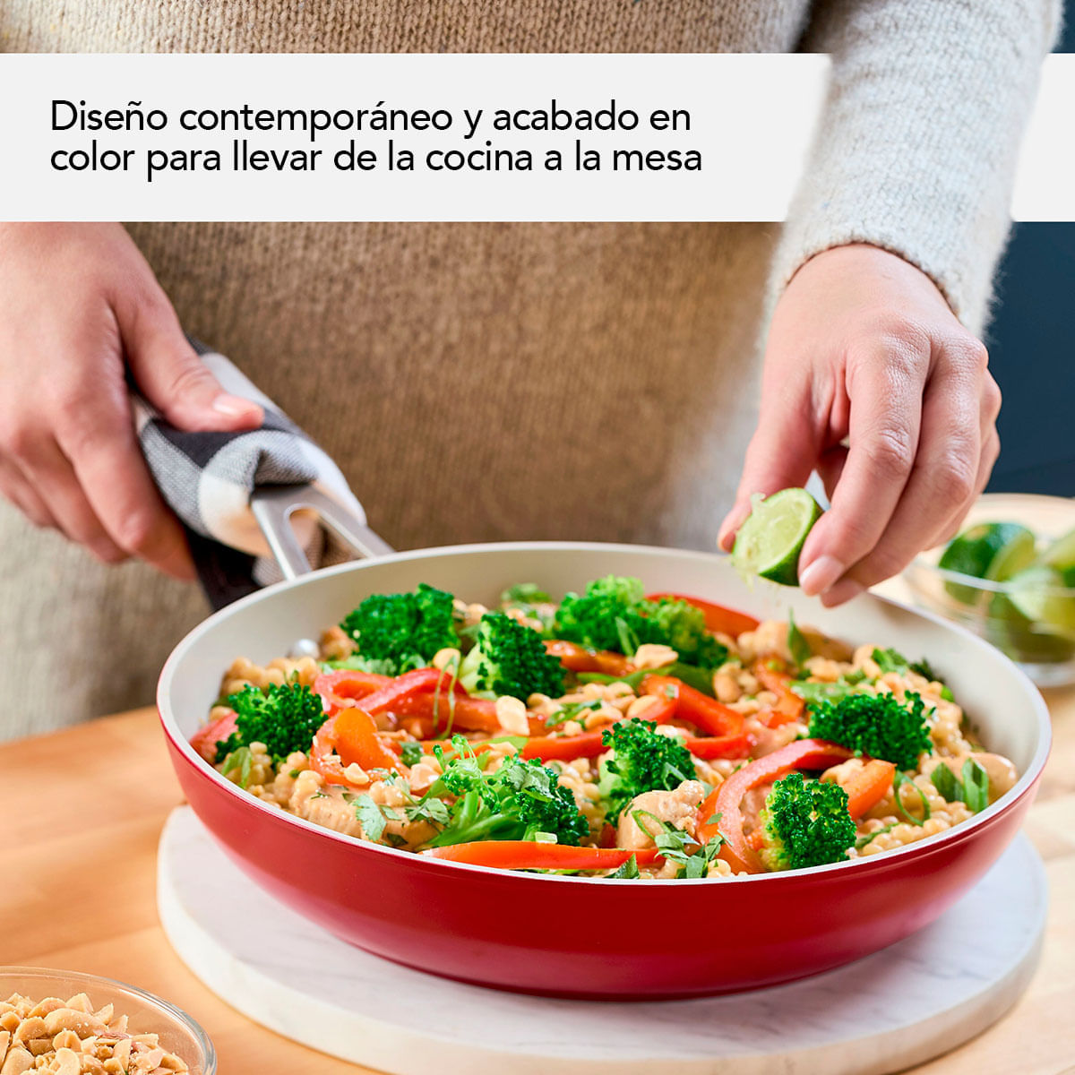 Juego de Ollas 8Pzs. Aluminio forjado. Antiadherente cerámico.Color Rojo. KitchenAid img #4
