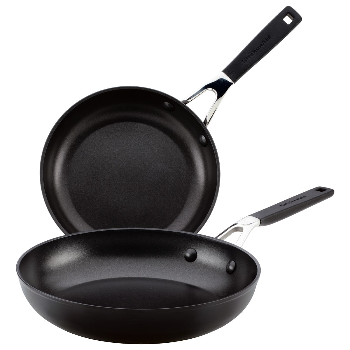 Set sartenes 21cm y 25cm. Anodizado duro antiadherente, Negro Onyx KitchenAid. img #1